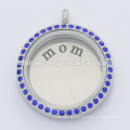 22mm Silver Letter Mom 316l acero inoxidable Placas flotantes para 30mm Locket flotante, placa para mamá